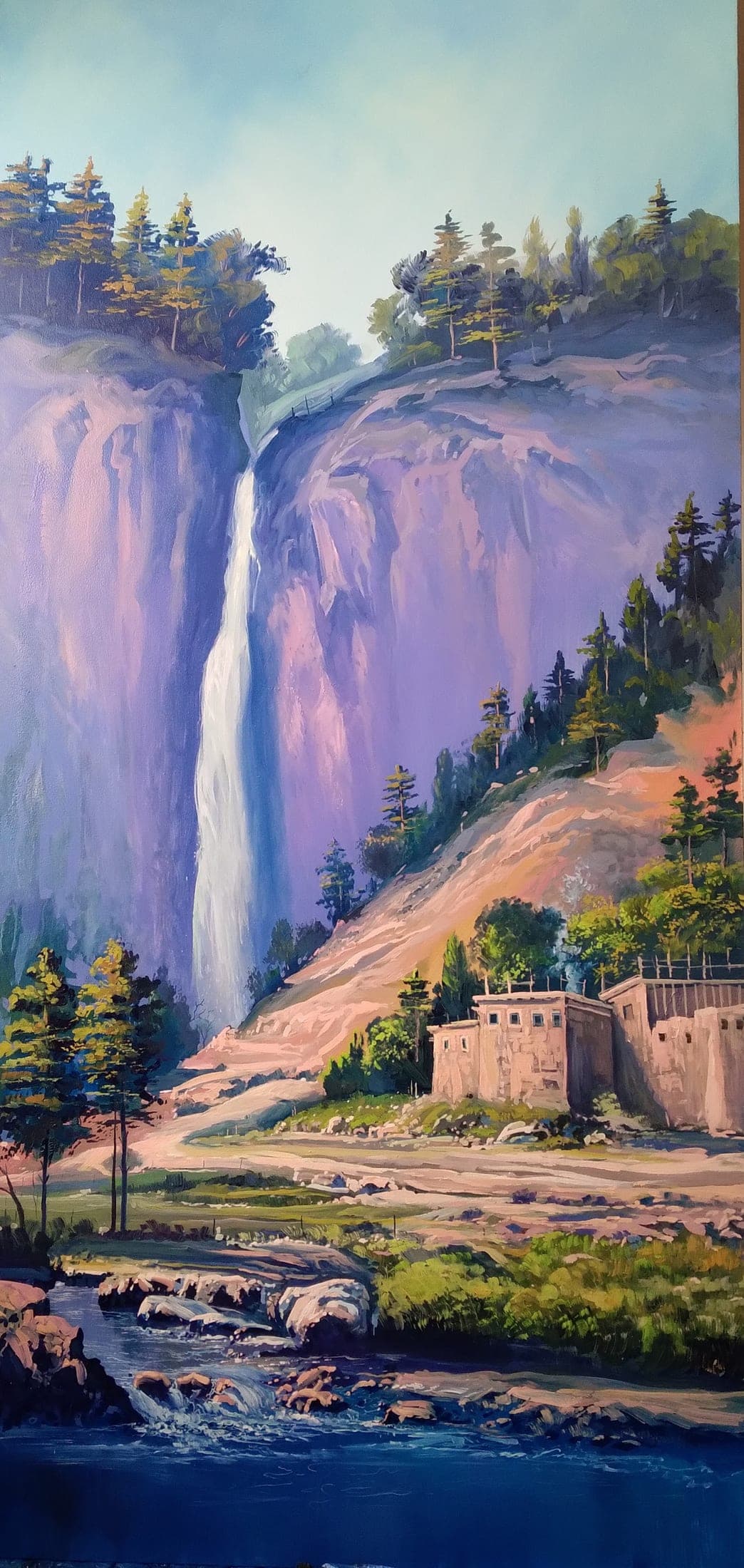 The Waterfall — oil on canvas